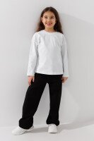 Лонгслів однотонний для дівчинки LAWA GBC02303 122 см Білий  Фото №0