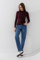 Лонгслив однотонный женский 070125 XS Бордовый  Фото №0
