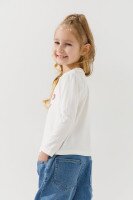 Лонгслів з принтом для дівчинки Baby Show 14483 92 см Молочний  Фото №2