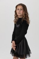 Лонгслив с принтом для девочки Viollen 5014 164 см Черный (2000990207982D)  Фото №0