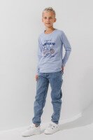 Лонгслив с принтом для мальчика Ecrin 8340 116 см Голубой (2000990687685D)  Фото №1