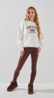 Купить Лосины однотонные для девочки Lizi SY320 146 см Коричневый Артикул: 2000999365799 Миниатюра фотографии № 2