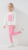 Купить Лосины с узором для девочки Happy Kids 105 110 см Розовый Артикул: 2000999432743 Миниатюра фотографии № 3
