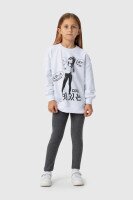 Лосини однотонні для дівчинки Happy Kids 912 140 см Антроцит (2000990067562W)  Фото №2