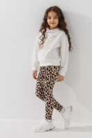 Лосини з візерунком для дівчинки Happy Kids 105 116 см Бежевий  Фото №0