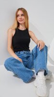 Майка однотонна для дівчинки LAWA GBC02347 134 см Чорний  Фото №2