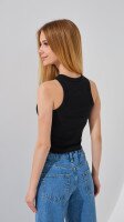 Майка однотонна для дівчинки LAWA GBC02347 134 см Чорний  Фото №3