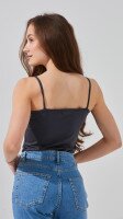 Майка однотонная женская LAWA WBC02330 XS Графитовый  Фото №2