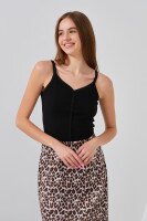 Майка однотонная женская W23-24 One Size Черный (2000989430056S)