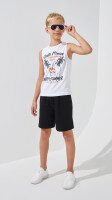 Майка з принтом для хлопчика LAWA P-BB02319 134 см Білий  Фото №0