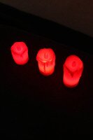 Набор LED свечей 3шт. 264 5х3,5см; 6,5х3,5см; 8х3,5см Красный (6922166372644A)  Фото №2