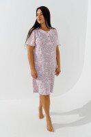 Нічна сорочка жіноча Miss Victoria 11452 2XL Сіро-рожевий  Фото №0