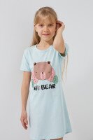 Ночная рубашка для девочки Mini Moon 0870 110 см Голубой