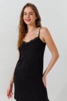 Нічна сорочка жіноча Carmen 81219 S Чорний  Фото №0