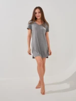 Купити Нічна сорочка жіноча Fleri F60191 46 Сірий Артикул: 2000999610394 Фото мініатюра № 2