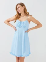 Купити Нічна сорочка жіноча Nicoletta 83684 L Блакитний Артикул: 2000999543463 Фото мініатюра № 2