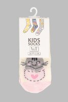 Шкарпетки для дівчинки VT Socks ШДК024-1750 Киця 8-10 Молочний (2000903556275A)  Фото №3