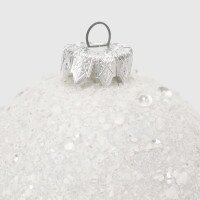 Новогодний шар блестящий Dashuri 8 см Белый (NY)  Фото №1