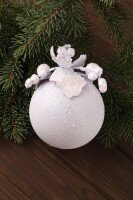 Новогодняя игрушка с украшением Dashuri Шар 12 см Фиолетовый (NY)
