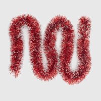 Новорічна Мішура ДОЩИК ДМ10 Червоно-білий (NY)  Фото №1