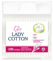 Палички ватні в поліетиленовому пакеті Lady Cotton 41203350 100 шт. (4820048487351A)