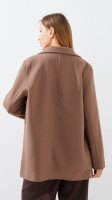 Купить Пальто однотонное женское GENUA G01120-0002 2XL Кофейный Артикул: 2000999413094 Миниатюра фотографии № 6