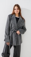Купить Пальто однотонное женское LAWA WBC02491 S Серый Артикул: 2000999509575 Миниатюра фотографии № 1