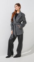 Купить Пальто однотонное женское LAWA WBC02491 S Серый Артикул: 2000999509575 Миниатюра фотографии № 4
