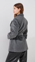 Купить Пальто однотонное женское LAWA WBC02491 S Серый Артикул: 2000999509575 Миниатюра фотографии № 5