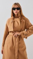 Купить Пальто женское On me 01 M Бежевый Артикул: 2000999163135 Миниатюра фотографии № 4