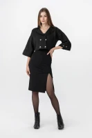 Пиджак однотонный женский Femme 1012 L Черный (2000989871354D)  Фото №4