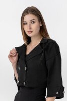 Піджак однотонний жіночий Femme 1012 S Чорний (2000989871330D)