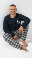 Піжама чоловіча AYANS 8703 S Синьо-сірий  Фото №0