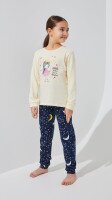 Купить Пижама для девочки Kozabiat 15900-11 3-4 года Желто-синий Артикул: 2000999341687 Миниатюра фотографии № 1