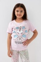 Піжама для дівчинки Mini Moon 1124 110 см Рожевий  Фото №0