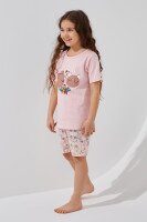 Піжама для дівчинки Mini Moon 6374 110 см Рожевий  Фото №1