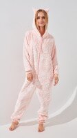 Купить Пижама кигуруми для девочки Barwa 0230 лапки 128-134 см Розовый Артикул: 2000999325458 Миниатюра фотографии № 1