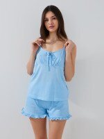 Купити Піжама жіноча Nicoletta 62058 2XL Блакитний Артикул: 2000999543739 Фото мініатюра № 2