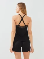 Купити Піжама жіноча Nicoletta 90574 XL Чорний Артикул: 2000999543647 Фото мініатюра № 4