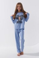 Купить Пижама для девочки SEYKOTEKS K-41084 104-110 см Голубой (2000990787248A) Артикул: 2000990787248 Миниатюра фотографии № 2
