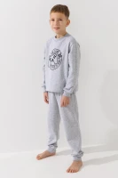 Піжама для хлопчика Baby Life 303 School 134-140 см Сірий  Фото №0