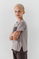 Пижама футболка+капри для мальчика Tom John 89949 122-128 см Коричневый (2000990637376S)  Фото №1