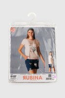 Піжама жіноча RUBINA 6157 L Рожево-синій (2000990744135A)  Фото №14