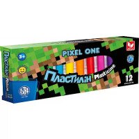 Пластилін восковий Школярик 12 кольорів круглий Pixel One 303221005-UA (4823088231106)(SC)