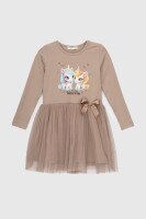 Платье с принтом для девочки Pop Fashion 7342 92 см Капучино (2000990154156D)  Фото №6