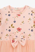 Платье с узором для девочки Pop Fashion 7578 98 см Персиковый  Фото №0