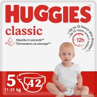 Підгузки Huggies Classic 5 Jumbo 5ДЖАМБО42 9402079 42 шт. (5029053543185)
