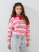 Купить Поло с узором для девочки LAWA GBC02358 128 см Розовый Артикул: 2000999563881 Миниатюра фотографии № 1