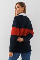 Поло с узором женское LAWA WTC02407 XS Сине-красный  Фото №3