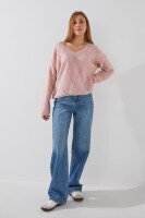 Пуловер однотонный женский Park karon 8329 One Size Пудровый  Фото №0